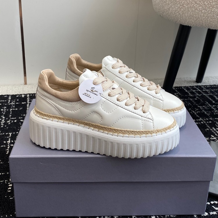 Unisex chunky platform sneakers – new retro color block low-top casual lightweight white shoes