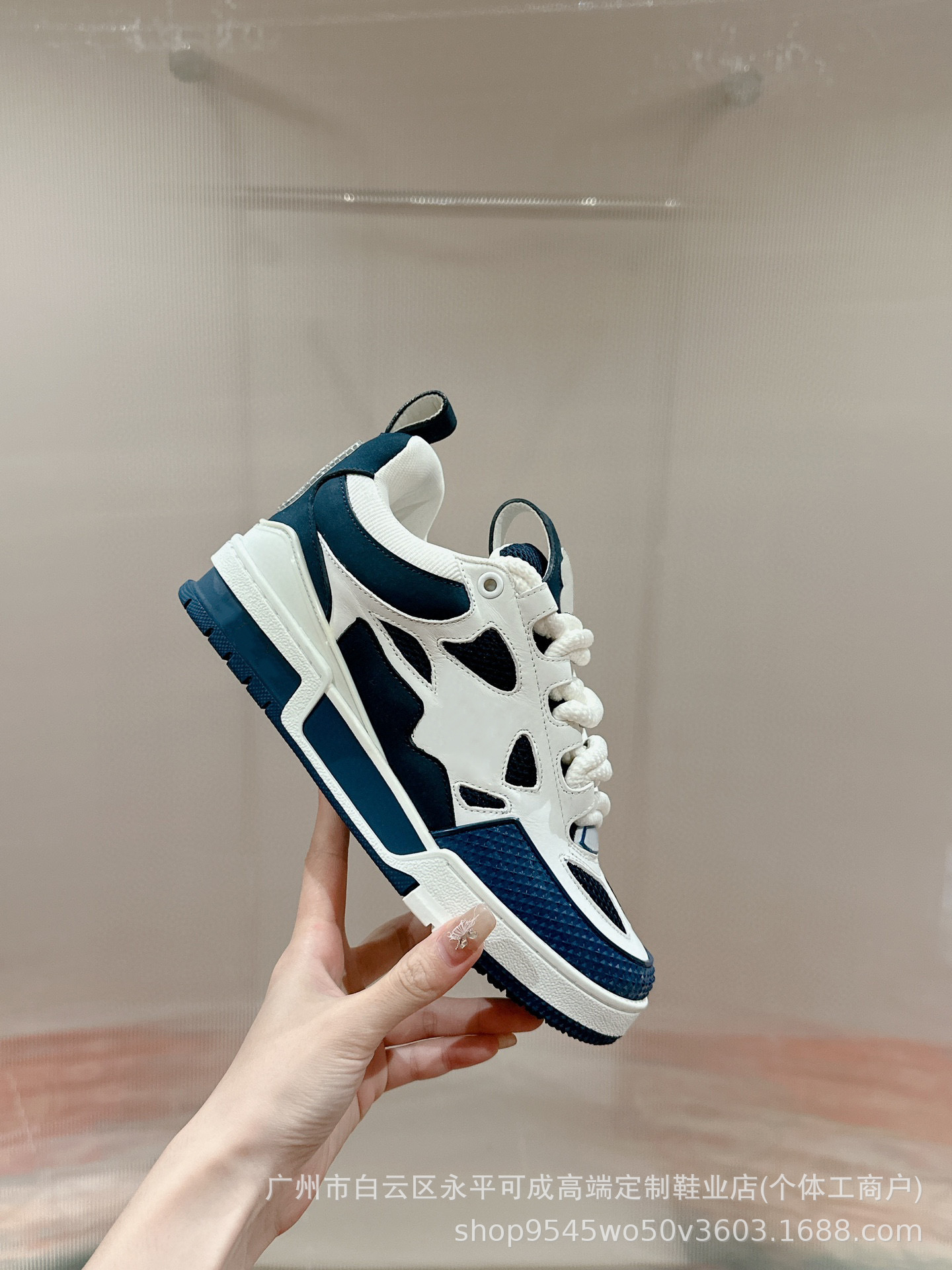 2024 spring/summer new thick-soled platform sneakers, trendy fashion round-toe color block basketball shoes, couple’s shoes