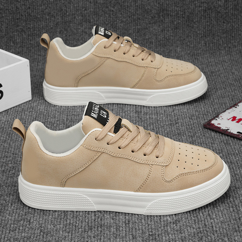 Export special 2025plus size sneakers cross-border men’s shoes leather all year round style fashioneasiest for match soft bottom casual sneakers
