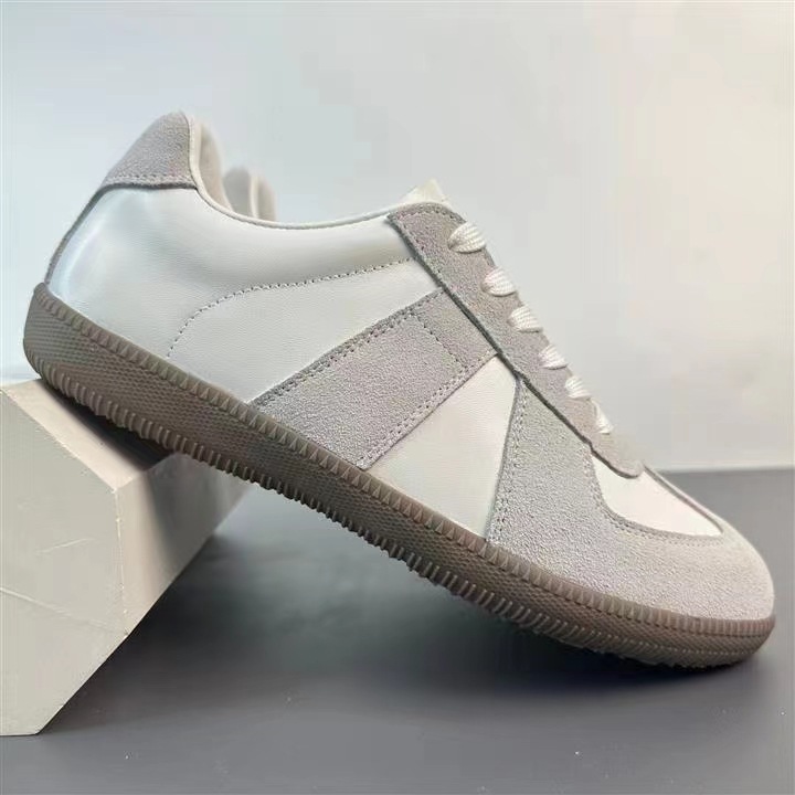 Men’s genuine leather training shoes – versatile, breathable, soft sole, platform sneakers – low-top, chunky sole