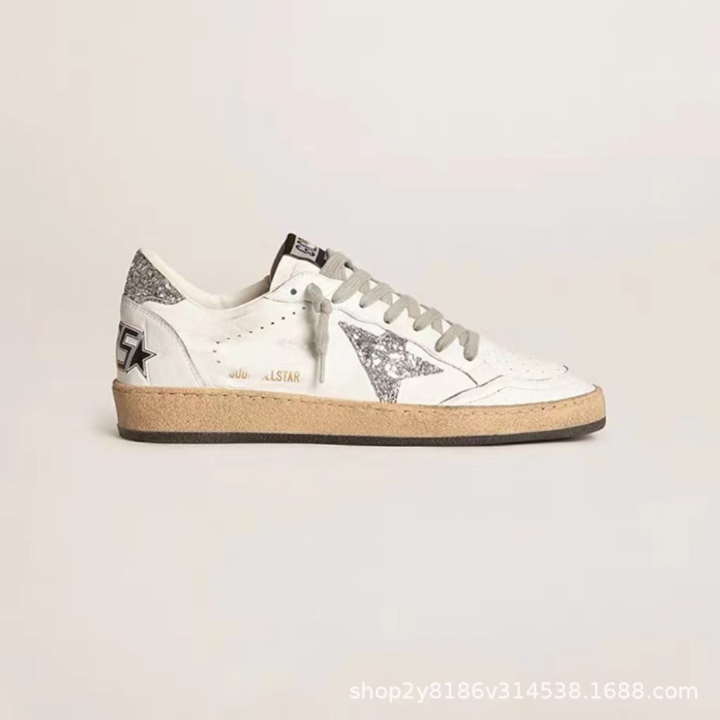 European 2025 korean style distressed “dirty” sneakers women’s star shoes trendy casual versatile fashion sneakers white shoes men’s
