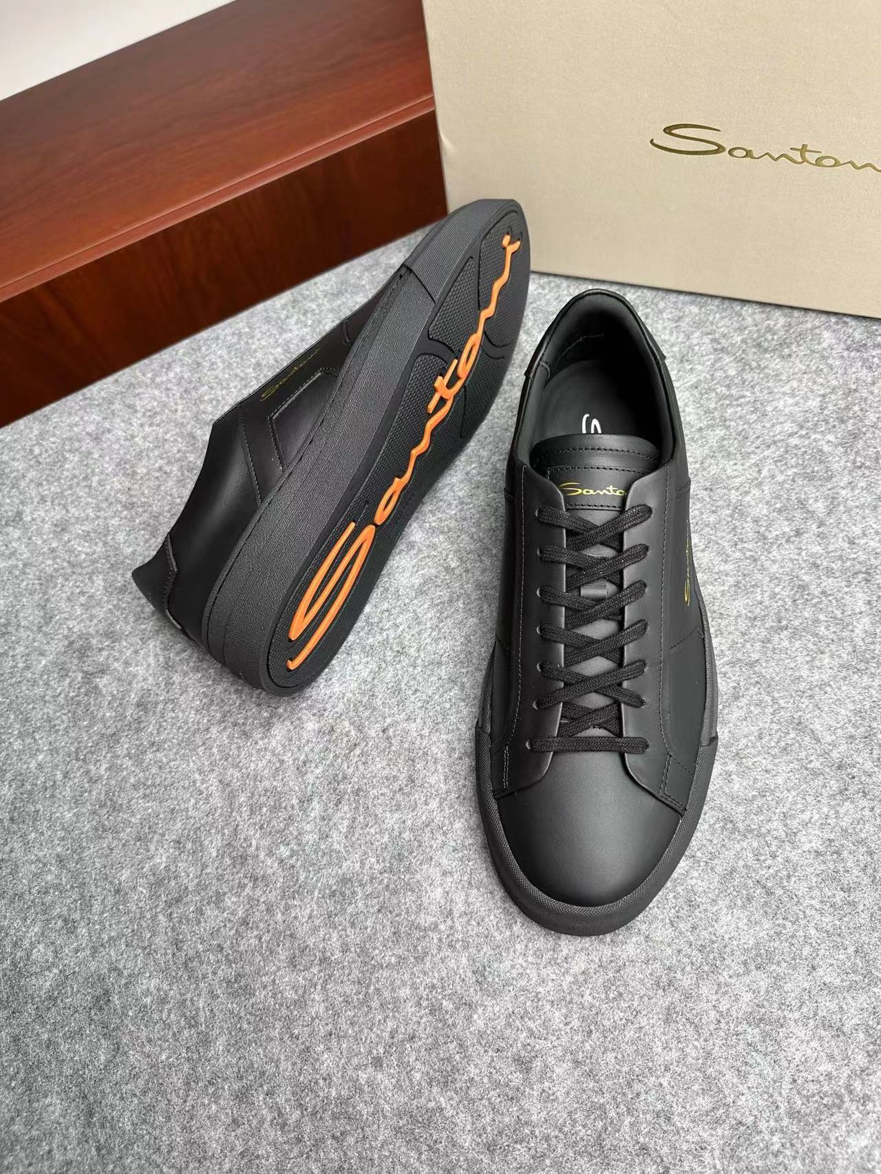 Haodin2024new arrivalmen calfskin casual sneakers low ankle color matching tie backeasiest for matchplaidcasual sneakers