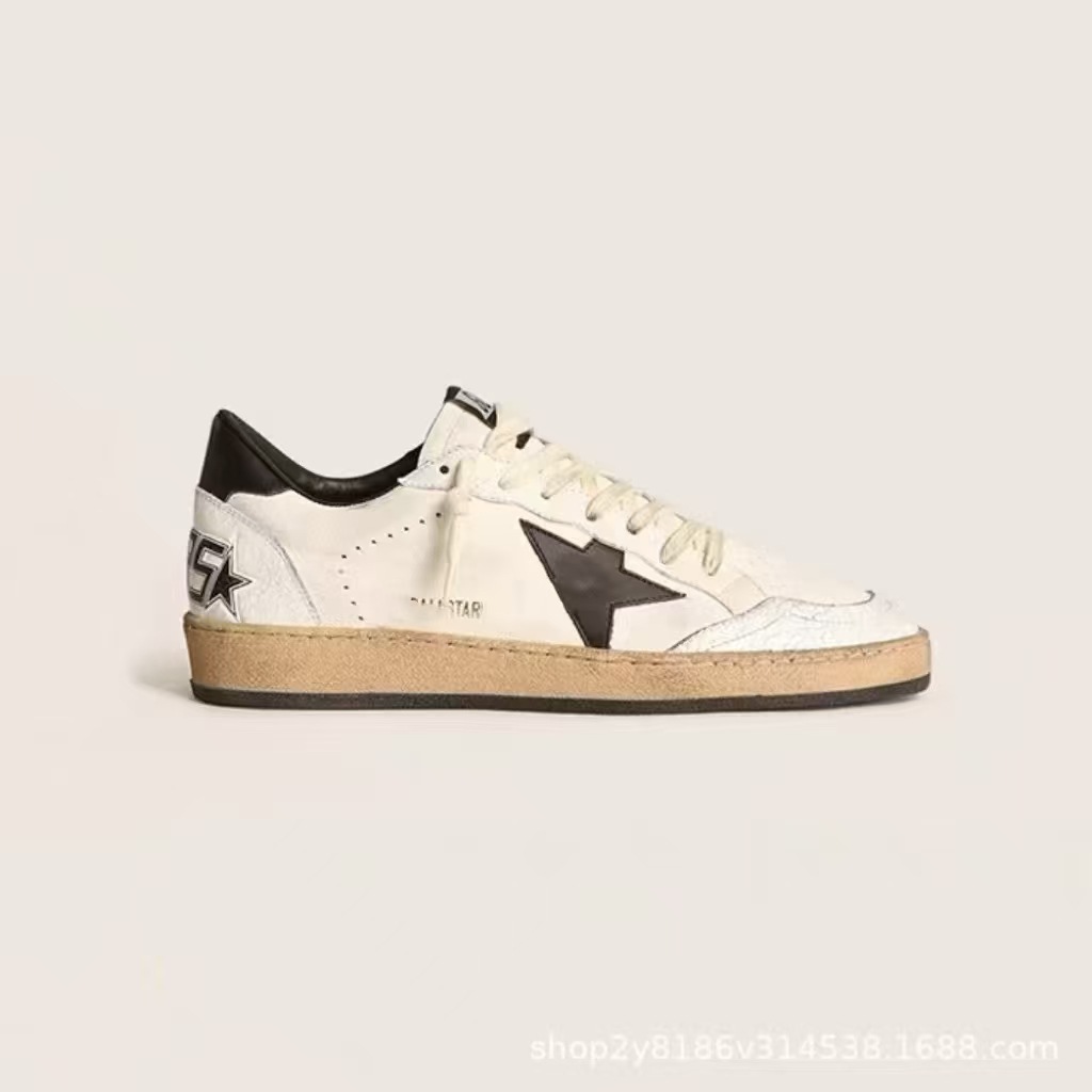2026 korean style genuine leather distressed star sneakers women’s dirty shoes casual versatile fashion skate shoes white shoes unisex