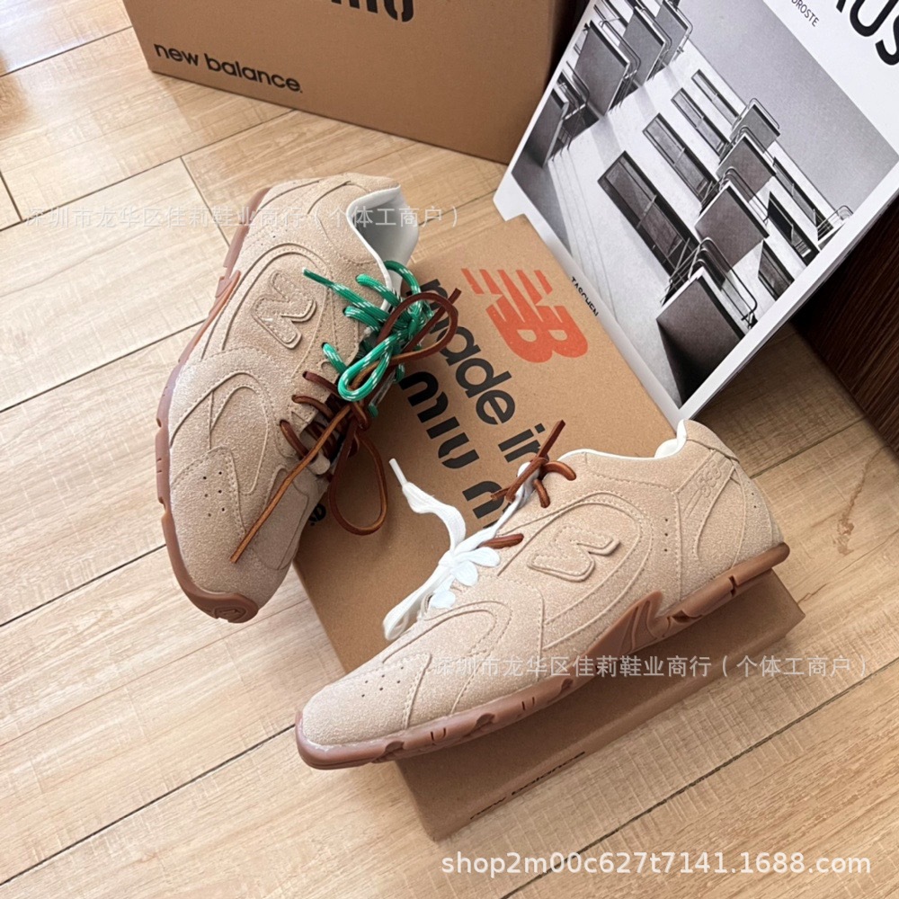M m co-branded 530 sports and casual shoes for women 2024 new daxun agan shoes tie back mesh breathable white shoes