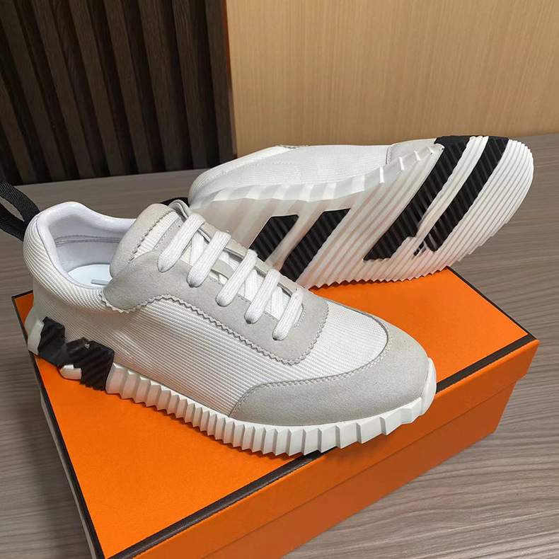 H brand men’s genuine leather casual sneakers, black white shoes, couple style, breathable mesh, men’s shoes, cross-border e-commerce