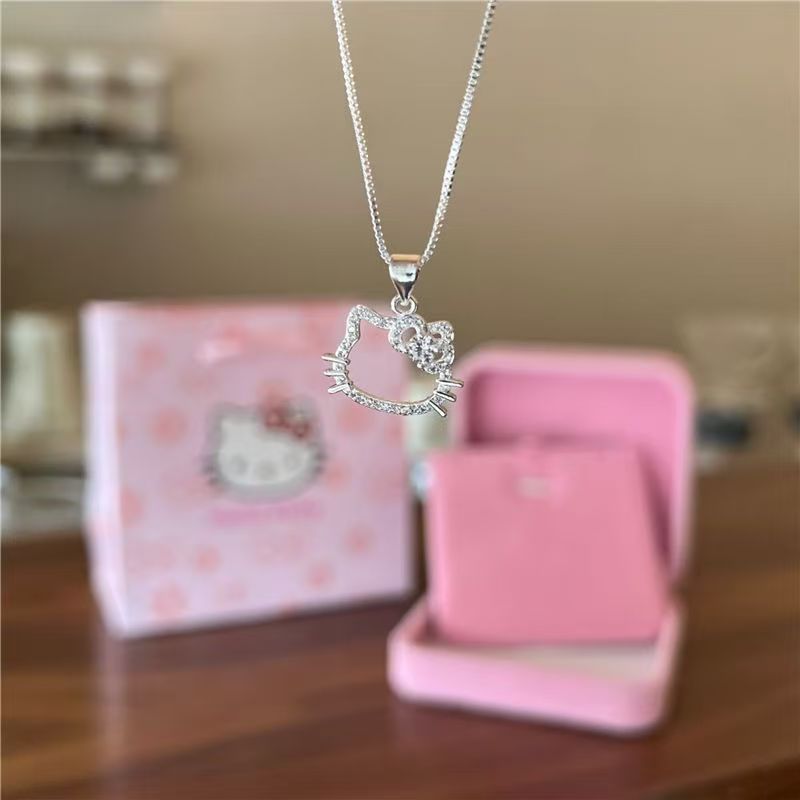 Bestselling hollow-out hello kitty necklace – unique design, trendy & chic, minimalist style, versatile & easy to match, perfect gift for besties