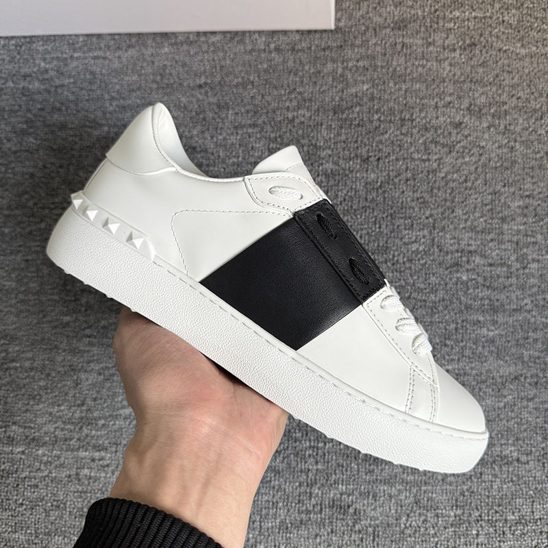 2025 new v-brand chunky platform studded white sneakers – unisex, versatile lace-up casual athletic shoes, color block skate shoes