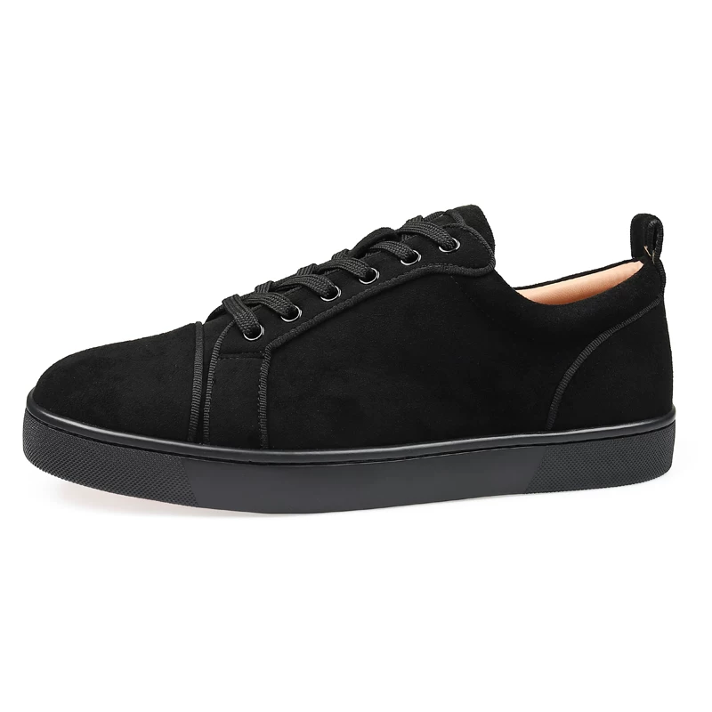 European station acl red sole shoes men’s new cl men’s shoes suede low-top red sole sneakers trendy casual red sole shoes