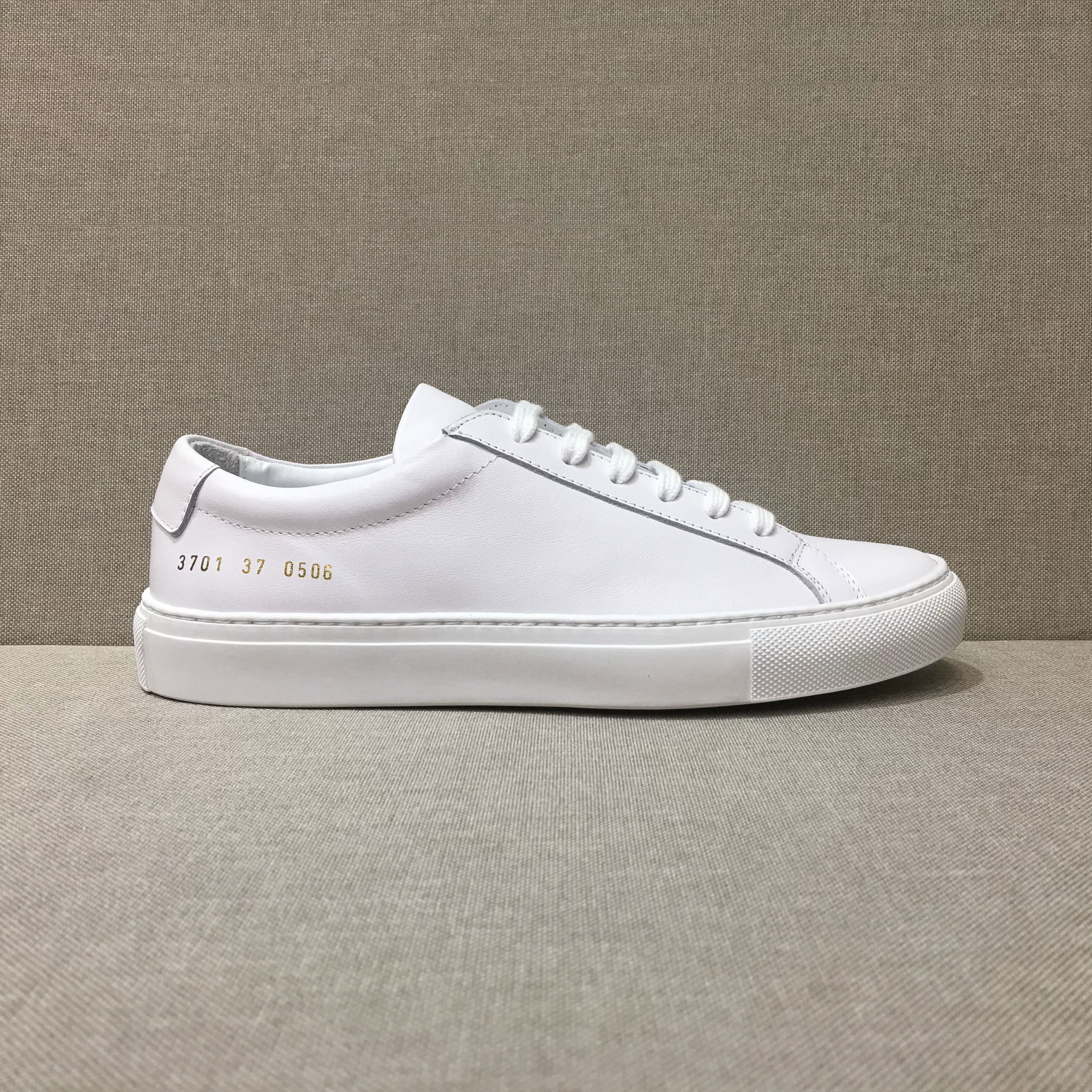 3701 women 1528 men comm white shoes handmade couple style genuine leather first layer cowhide lining flat sneakers