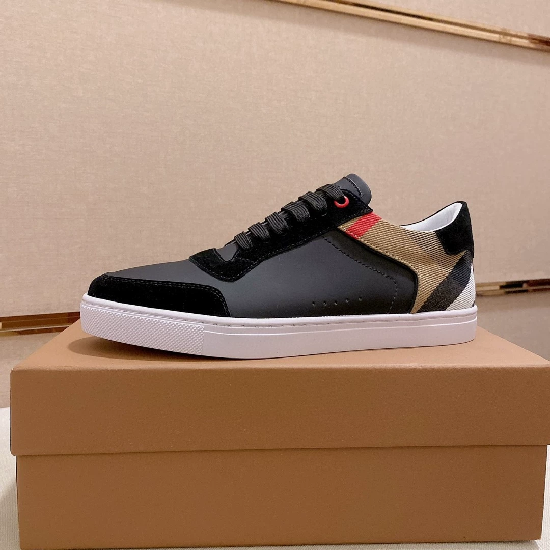 European station spring/summer new men’s lace-up casual korean style trendy color block low-top genuine leather skate shoes white sneakers